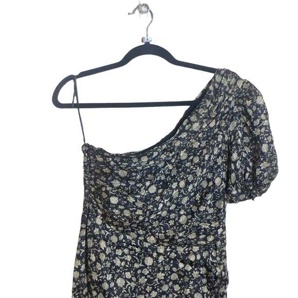 NWT ASTR The Label Santorini Midi Dress in Black & Taupe Multi, size Medium - Picture 4 of 12